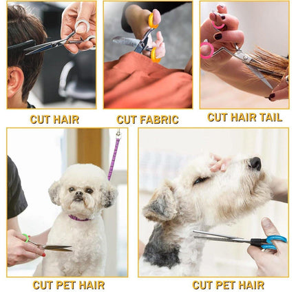 16Pcs Dog Grooming Scissors Soft Silicone Finger Rings Insert Finger Protector