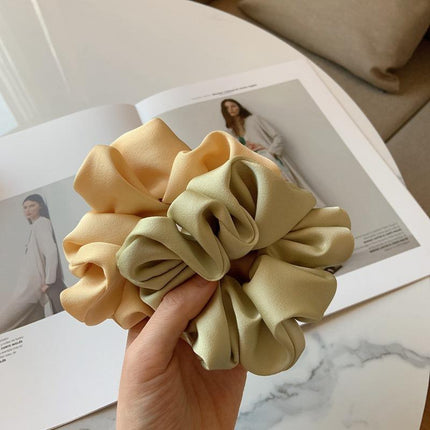 Large Scrunchies Silk Satin Elastic Hair Hair Bands Rope Tie Ponytail Accessory - Aimall
