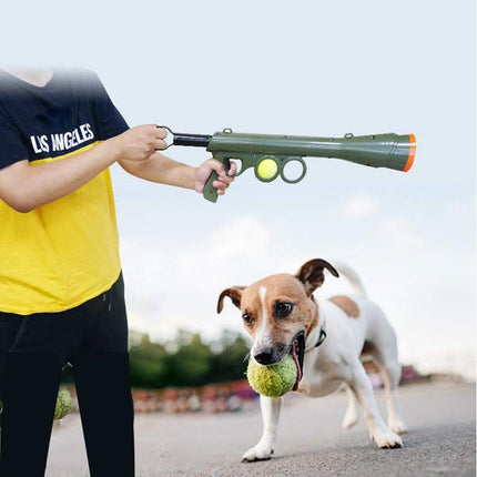 Interactive Pet Tennis Ball Launcher Toy for Training and Play Supplies Fun