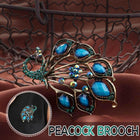 Vintage 1.58cts Rose Cut Diamond Gemstone Studded Silver Peacock Brooch Jewelry - Aimall