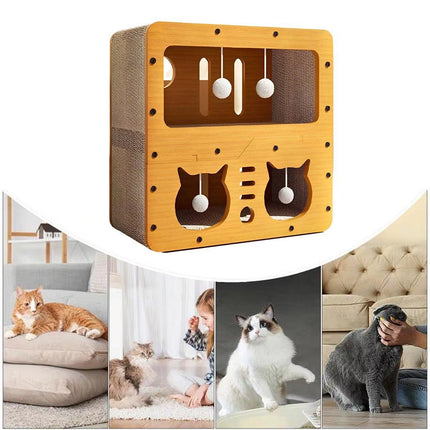 Wear-resistant Cat Scratch Board House Four Seasons Cat Climbing Tower Toy Nest