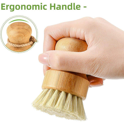 3pcs Dishwashing Brush Set Short Handle Pot Brush for Kitchen Cleaning Scrubbing