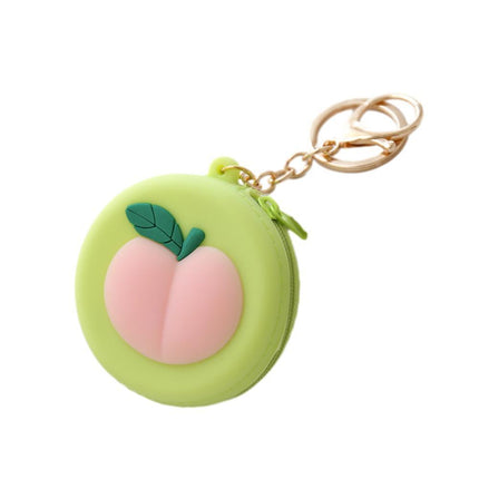 Bag Charm Coin Purse Keychain Zipper Change Purse Key Ring Purse With Keychain - Aimall