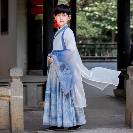 Kids Ancient Chinese Traditional Hanfu Dress Tang Suit Cosplay Costume Dress - Aimall