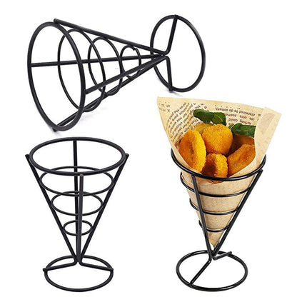 2X Snack Rack Fried Chicken Chip Cone Fryer French Fries Wire Oil Holder Basket