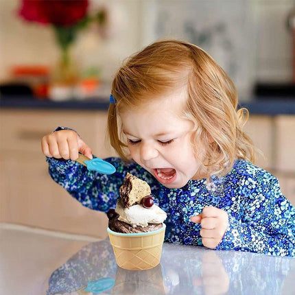 7Pc Set Colourful Ice Cream Cups and Bowls with Spoons Dessert Gift Set