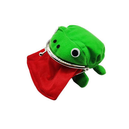 Charming Plush Frog Coin Purse Money Pouch Toy Wallet Unique Cash Bag - Aimall