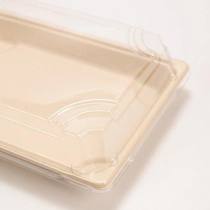 50pcs Eco-Friendly Sushi Box Rectangular Biodegradable Lunch Packaging Plate