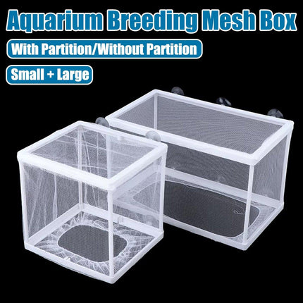 2pcs Fish Breeding Hatchery Box Juvenile Isolation Net Fry Spawning Incubator