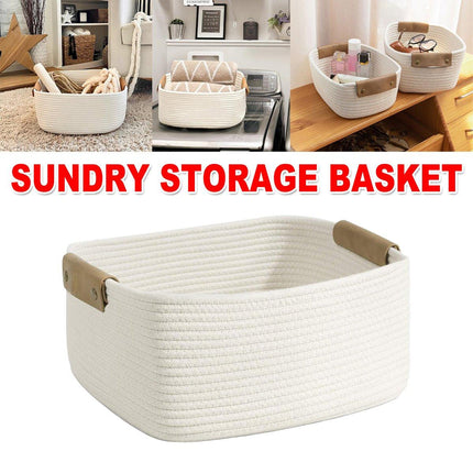 Storage Box Cotton Rope Basket Organizer Miscellaneous Storage Basket for Home