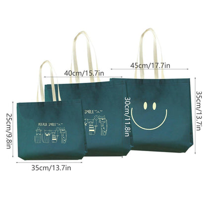 25PCS Fashionable Non-Woven Fabric Tote Eco Friendly Bag Reusable Shopping Bag