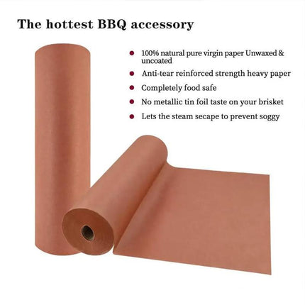 Pink Kraft Butcher  Roll Food Grade Oil absorbent paper for outdoor grilling Aimall