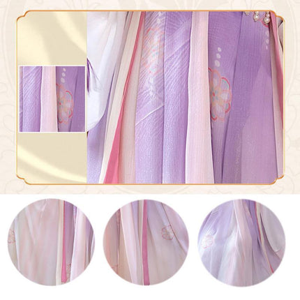 Girs Ancient Chinese Traditional Hanfu Dress Tang Ming Dynasty Costume - Aimall
