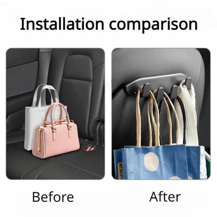2pcs Car Seat Back Hooks for Tesla Model 3 Y Front Seat Organizer Hanger Holder