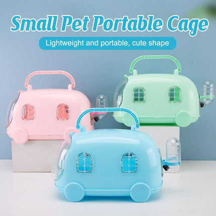 Plastic Hamster Takeout Box with Cage Portable Pet Carrier for Small Animals