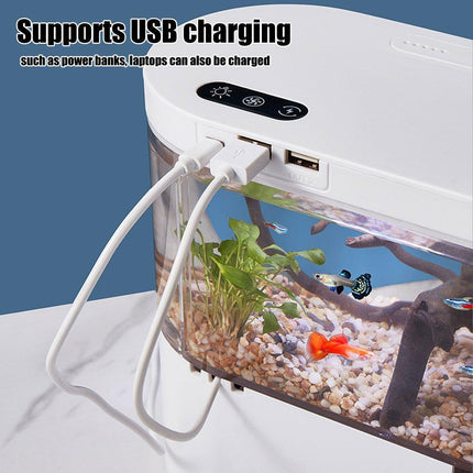 Mini Self-Circulating Desktop Fish Tank Eco-Friendly Creative Aquarium for Home