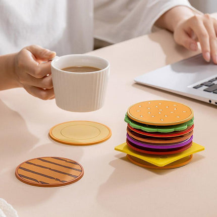 8pcs Anti Slip Coasters Set Insulated Drink Mats for Home Table Protection