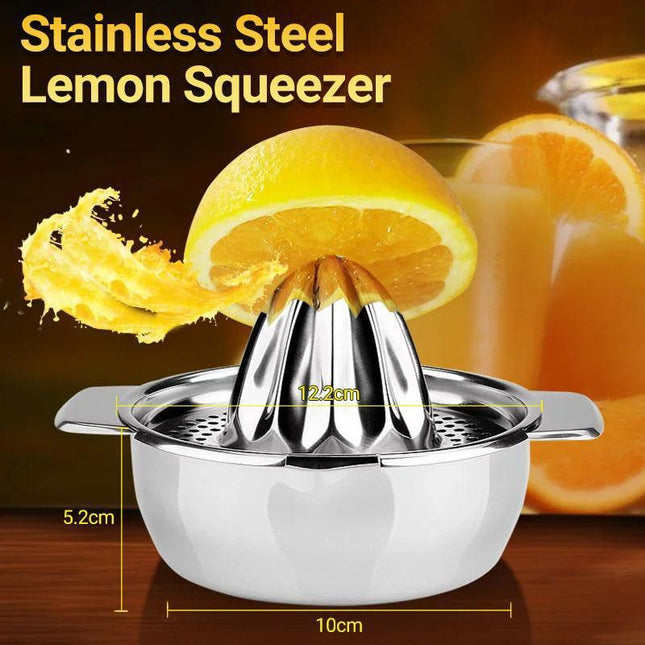 Stainless Steel Fruit Lemon Citrus Orange Juicer /Manual Press Squeezer OZ - Aimall