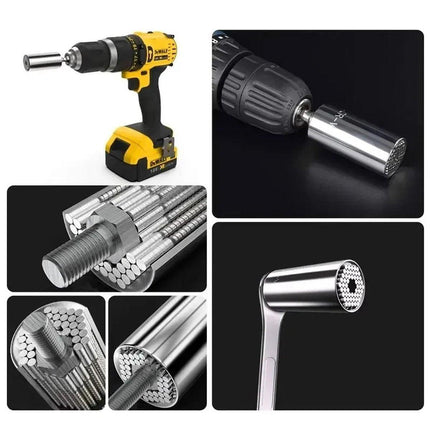 2PACK Universal Socket Grip Multi-Function Ratchet Wrench Power Drill Tool Gift - Aimall