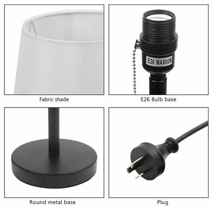 Modern Simple Zip Table Lamp Bedside Lamp for Hotel Bedroom Study Reading Light