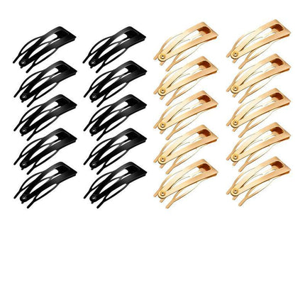 UP 30X Double-grip Hair Clips Metal Snap Barrettes Hair Styling Tool Women Girls - Aimall