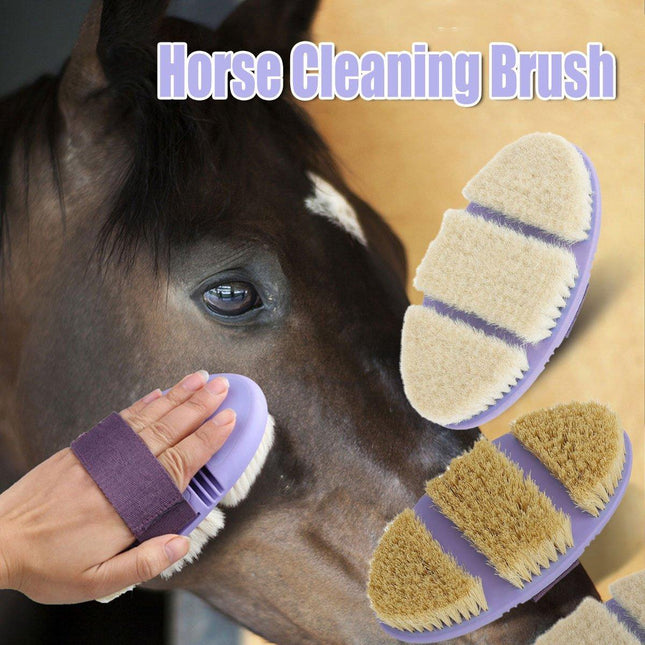 Oval Bendable Horse Grooming Brush Cleaning Shedding Massage Care Supplies