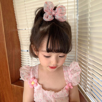 Cute Bow School Hairclips Mesh Yarn Hair Accessories Bow Girl Kids Party Gift - Aimall