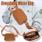 Brown Belt Bag Sherpa Crossbody Bags for Women Fanny Pack Running Workout Hiking