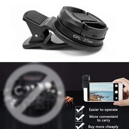 37mm HD Clip On Protective Cover Professional CPL Filter Phone Camera Lens