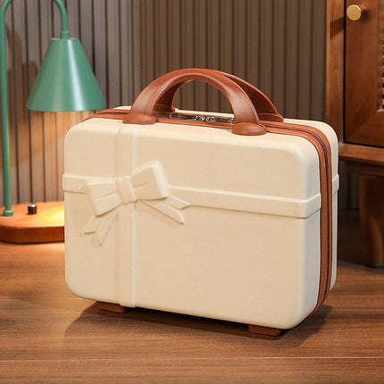 14 Inch Bow Hand Luggage Mini Makeup Case Travel Storage Gift Suitcase for Women