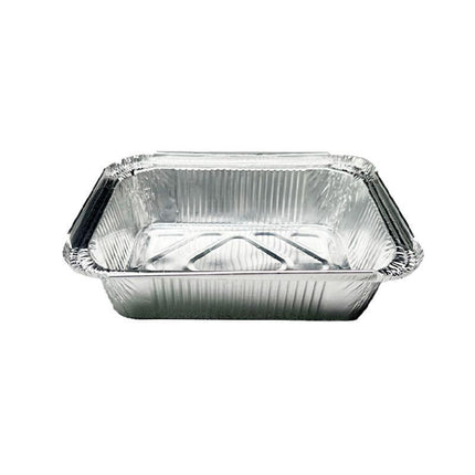 125PCS Disposable Quadrate Tin Foil Pans Oven Grill Safe Non-Stick Baking Trays