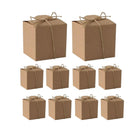 100pcs Vintage Kraft Paper Wedding Sugar Boxes Favors Gift Boxes Party Supplies