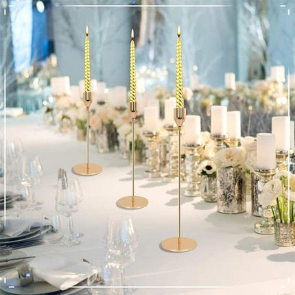 Set of 3 Decorative Candlestick Holder Candle Stand for Wedding / Dinner / Party