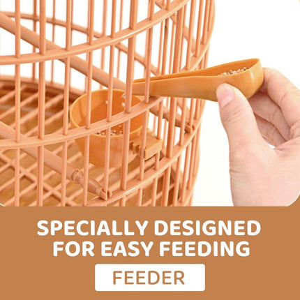 Luxury Portable Bird Cage Round Design Travel Pet Carrier for Small Birds