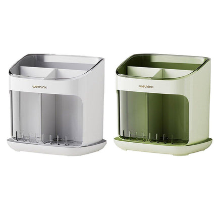 Wall Mounted Kitchen Chopsticks Storage Rack Drain Basket Holder Organizer Box