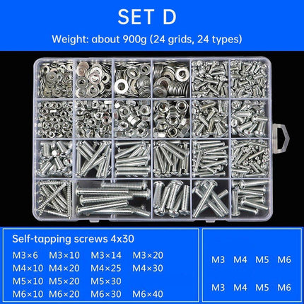 Household Self-tapping Screw Nut Gasket Box Set Multi-purpose Screw Assortment