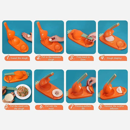 2in1 Dumpling Skin Chapati Maker Press Machine Wrapper Mould Handle Tools Pastry - Aimall