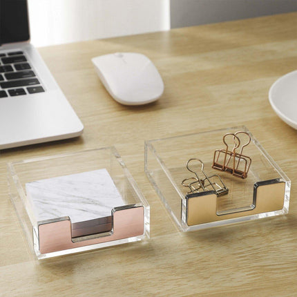 Large Desktop Sticky Note Box Organiser Office Supplies Storage Holder Drawer
