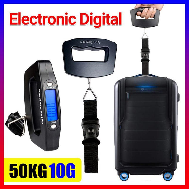Electronic Digital Portable Scale Luggage Weight Hanging Travel 50 KG 10G - Aimall