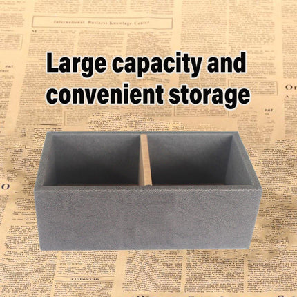 Double Compartment Tea Caddy Hotel Room Storage Organizer for Tea Bags Sugar