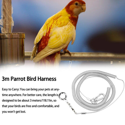 Parrot Leg Ring Anti Slip Bird Anklet Elastic Rope with Alloy Fasteners Supplies