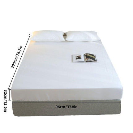 Single 96x200cm Hotel Bedding White Cotton Satin Bedspread