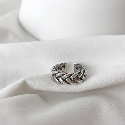 Silver Vintage Index Finger Ring Women Fashion Jewelry Adjustable Statement