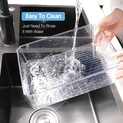 10PCS Clear PET Refrigerator Storage Box Food Grade Fruit Freezer Organizer Set