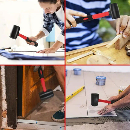 4Sizes Multifunctional Rubber Plastic Hammer Wood Floor Mallet Tool Small Hammer