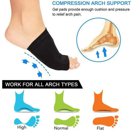 ARCH Support Shoe GEL Insole Flat Feet Pad PAIN RELIEF Plantar Fasciitis Foot 1 Pair - Aimall