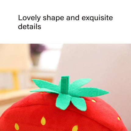 Adorable Plush Strawberry Hat Costume Headgear for Pets and Fun Photo Props