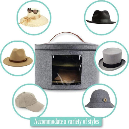 Felt Storage Bucket Handheld Zip Storage Bin with Lid for Household Organisation