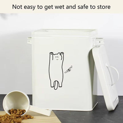 Food Storage Bucket Sealed Moisture Proof Container for Cat Dog Snacks Tin Box