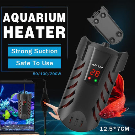 Aqua Fish Tank Thermosafe LED Digital Submersible Aquarium Water Heater 50W-200W - Aimall